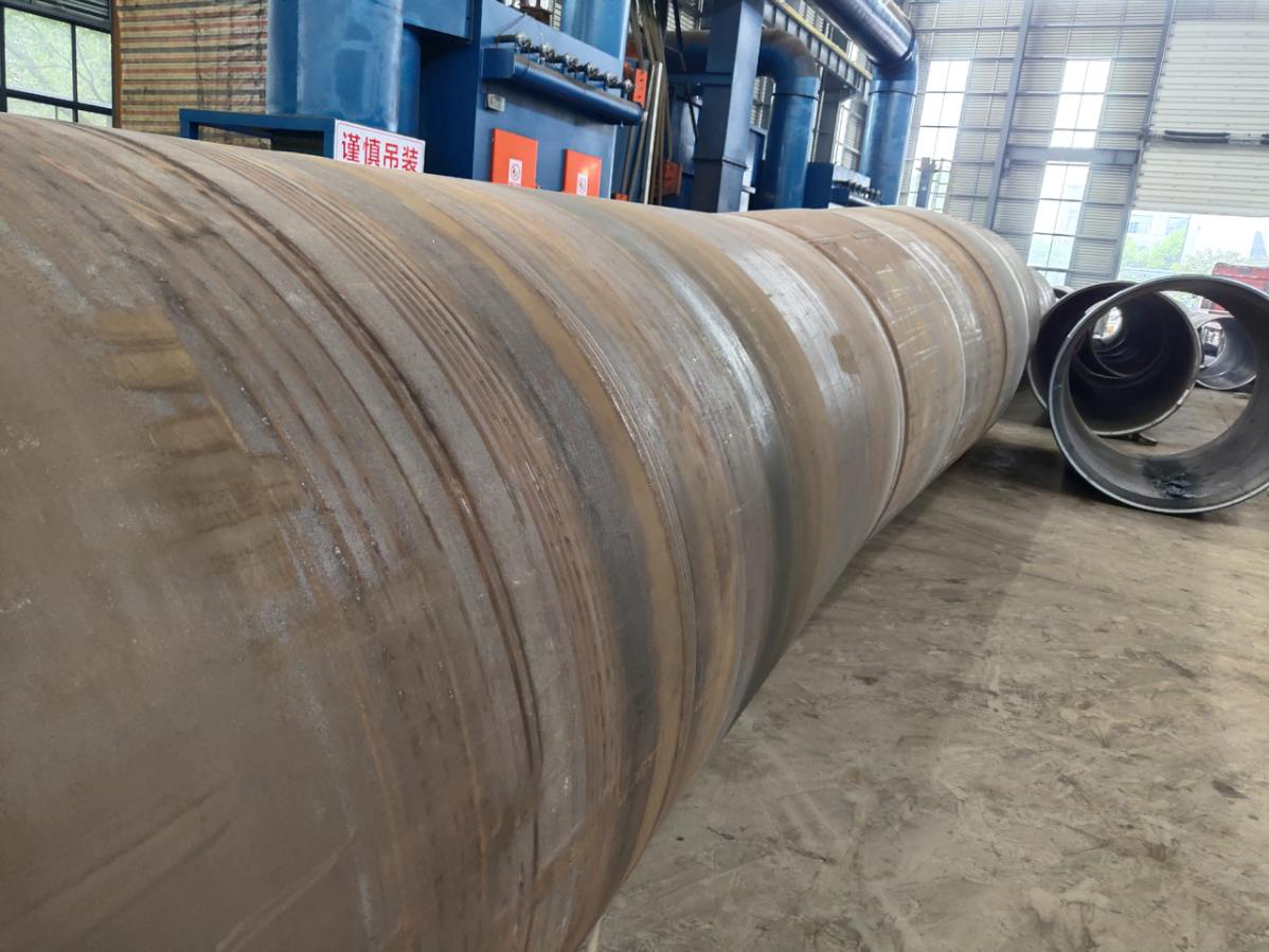 Pipes for offshore foundation jacket going to be shipped.